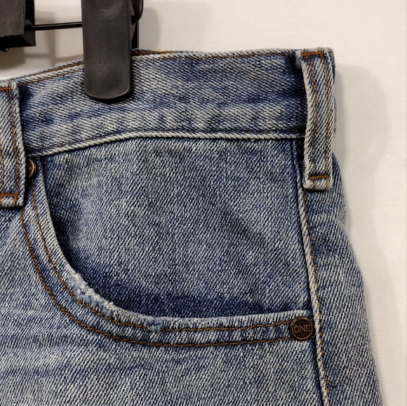 One Teaspoon Cutoff Denim Jean Shorts Womens 29 Blue Bobo Retro 90s Y2K Casual - Picture 3 of 9